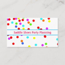 Fun, farbenfrohe Confetti Party Planer Business Ca