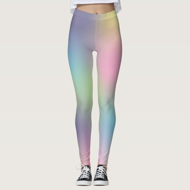 Fun farbenfrohe Einhorn Gradient Mix 1 Leggings (Vorderseite)