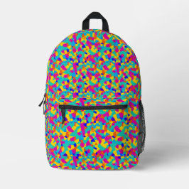 Fun farbenfrohe geometrische Regenbogenfarben Abst Bedruckter Rucksack
