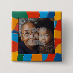 Fun farbenfrohe Mosaikgrenzen für Ihre Fotos Button