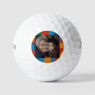 Fun farbenfrohe Mosaikgrenzen für Ihre Fotos Golfball