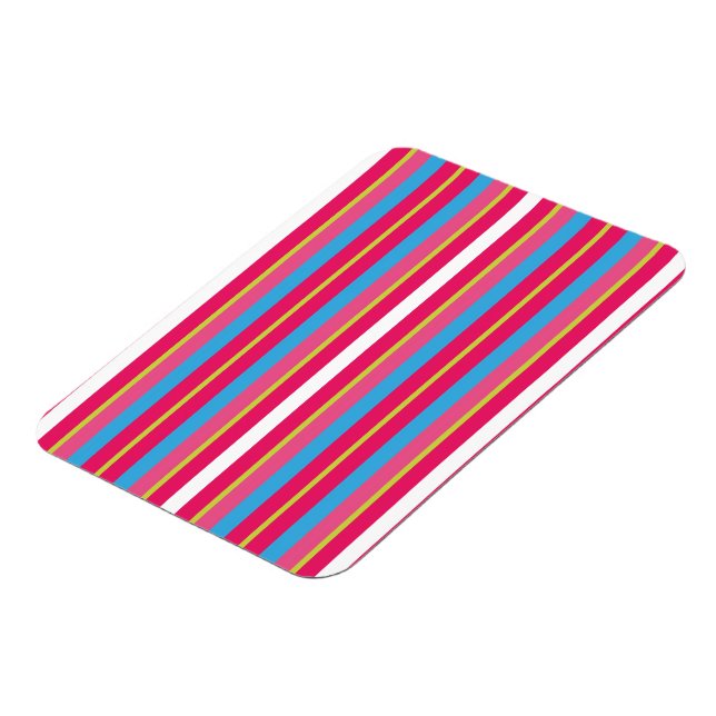 Fun farbenfrohe Multistreifen Magnet (Linke Seite)