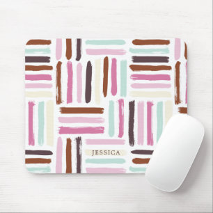 Fun farbenfrohe Pinselstriche Muster Mousepad