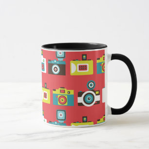Fun farbenfrohe Retro Lomo Kameras Muster Tasse