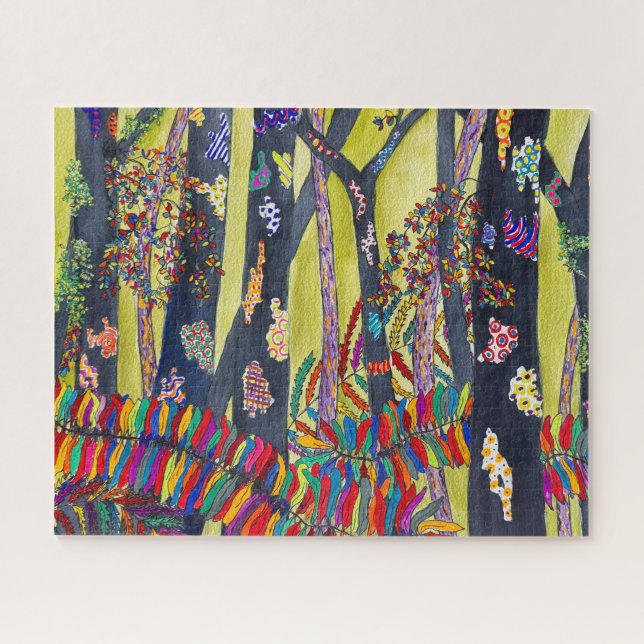 Fun farbenfroher Blauwald (Horizontal)