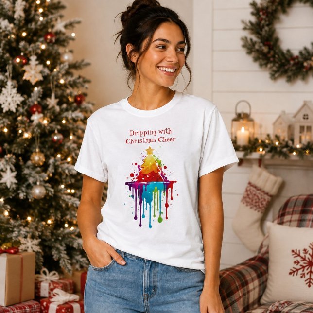 Fun farbenfroher, lebendiger Weihnachtsbaum T-Shirt (Von Creator hochgeladen)