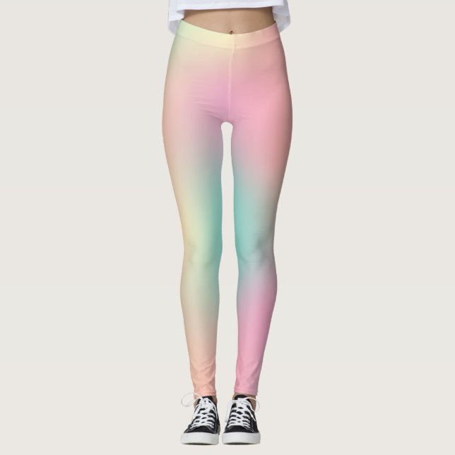 Fun farbiges Einhorn Gradient Mix 2 Leggings (Vorderseite)