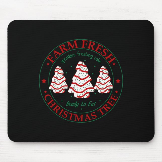 Fun Farm Frische Weihnachtsbaumkuchen Familie Xmas Mousepad (Vorne)