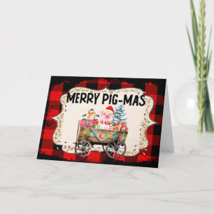 Fun Farm Pig Joyeux Noël Carte