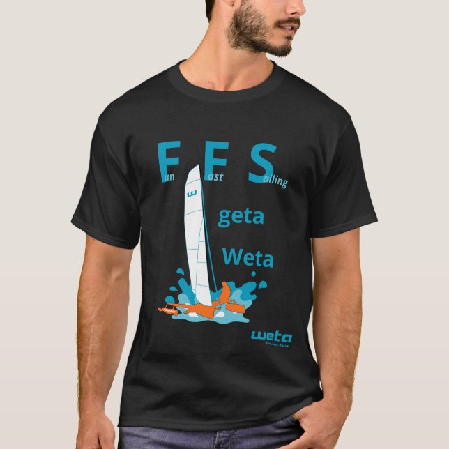 Fun Fast Sailing bekommt eine Orange Weta - was so T-Shirt (Vorderseite)
