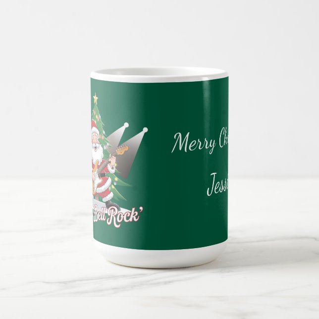 Fun Father Christmas Gitarre Jingle Bell Rock Kaffeetasse (Mittel)