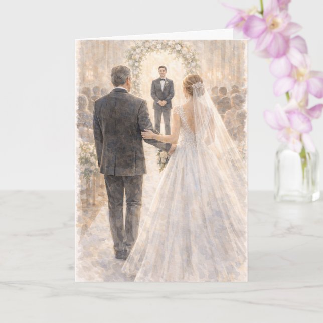 Fun Father of the Bride Prayer Ezekiel 25:17 Karte (Orchidee)