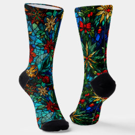 Fun Festiv festgehaltenes Glas ungerade Socken