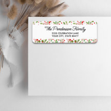 Fun Festive botanische Berries Rücksendeadresse