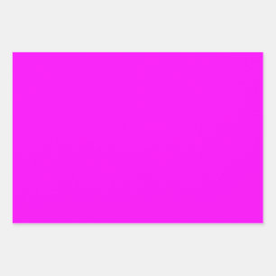 Fun Festive Moderne Chic Solid Bright Pink Magenta Geschenkpapier Set