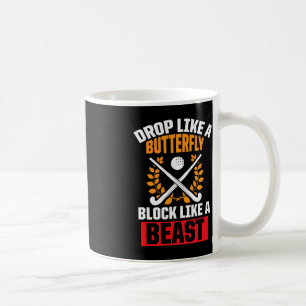 Fun Field Hockey Drop wie ein Schmetterlingsblock  Kaffeetasse