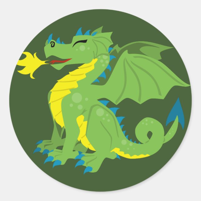 Fun Fiery Dragon Stickers (Vorderseite)