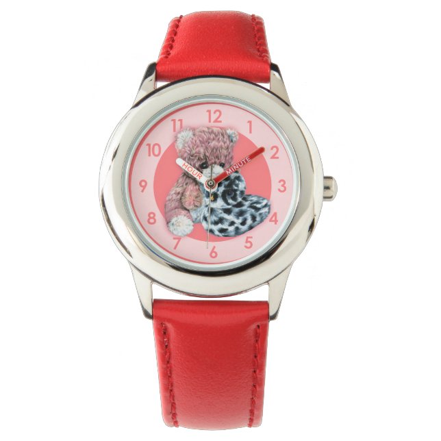 Fun filles teddy bracelet montre (devant)