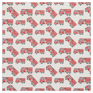Fun Fire Trucks weiß Stoff