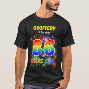 Fun Fireworks, Regenbogen Look "86", 86. Geburtsta T-Shirt