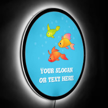 Fun Fish Bowl - Slogan zum farbenfrohen Aquarium h