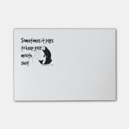 Fun Fishing Zitat Behalte Mouth Shut Post-it Klebezettel