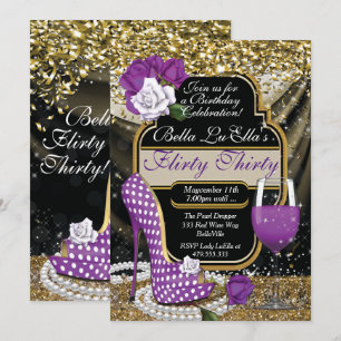 Fun Flirty Anniversaire Fête Invitations