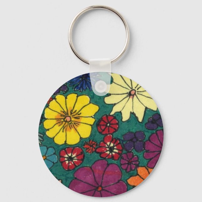 "Fun Floral #1" Schlüsselanhänger (Vorderseite)