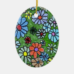 "Fun Floral #2" Bläserdekoration Keramikornament