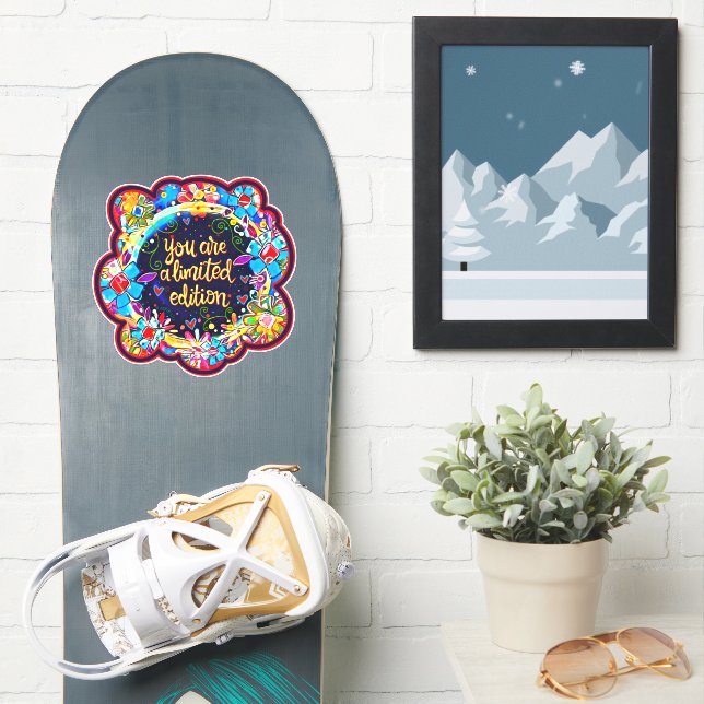 Fun Floral Colorful Limited Edition Inspirivity Aufkleber (Snowboard)