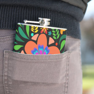 Fun Floral Flask Flachmann