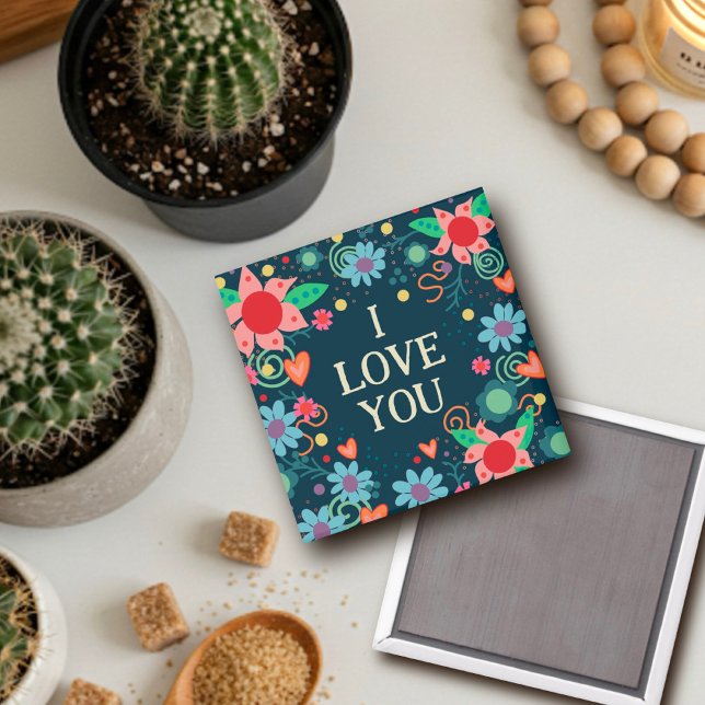Fun Floral I Liebe Sie Inspirivity Magnet (Von Creator hochgeladen)