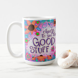 Fun Floral sehen die gute Inspiritivität Kaffeetasse