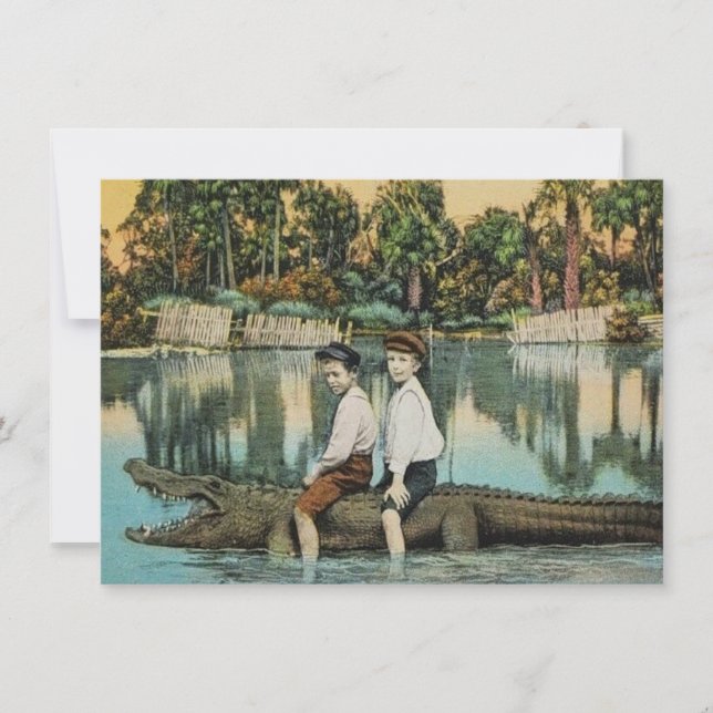 Fun Florida Alligator Moving Faire-part (Devant)