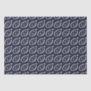 Fun Flounder Fisch in Weiß am tiefsten Blau Seidenpapier