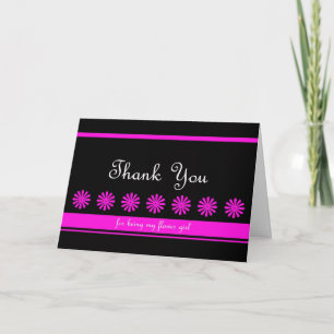 Fun Flower Girl Carte de remerciements