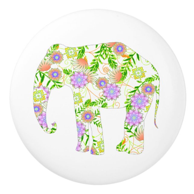 Fun Flows Elefant Keramikknauf (Vorderseite)