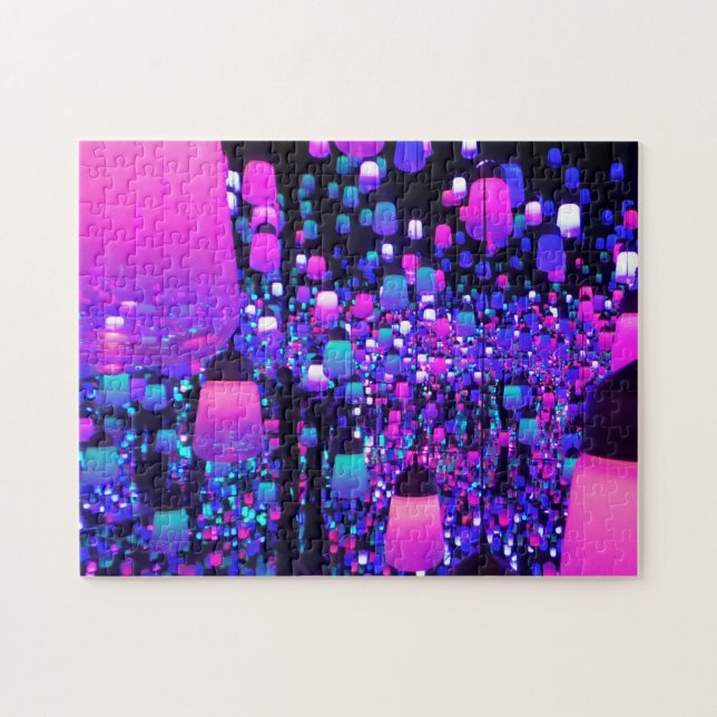 Fun Fluro Lights Helle Lamp Pink Lila Herausforder (Horizontal)