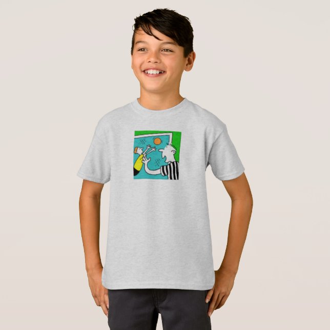 Fun Football T - Shirt zeigt Spielerwertung (Vorne ganz)