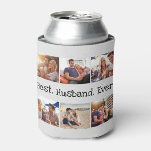 Fun Foto Best Husband Collage Personalisiert Grau Dosenkühler