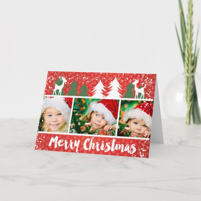 Fun Foto Weihnachtskarte Feiertagskarte (Vorderseite)