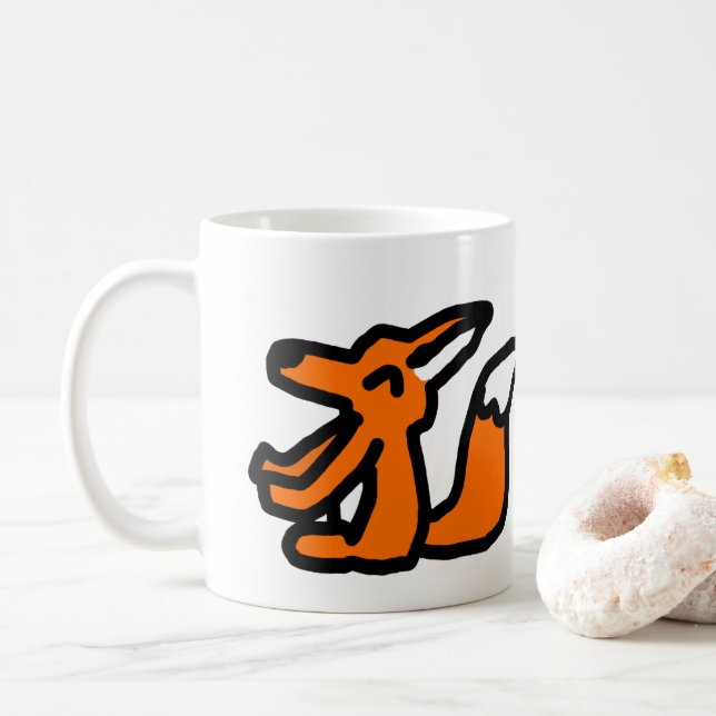 Fun Fox Drawing Kaffeetasse (Mit Donut)