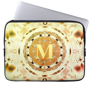 Fun Fraktal Art Monogram Laptopschutzhülle