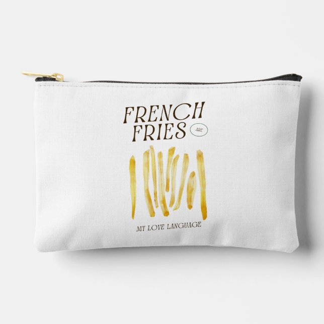 Fun French Fries Liebe Small Pouch Bag Zubehörtasche (Vorderseite)