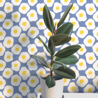 Fun Fried Eggs Blue Pattern