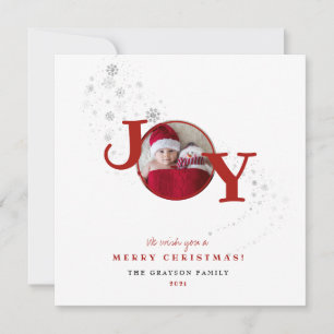 Fun Frohe Weihnachten Joy Foto Weihnachtskarte