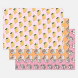 Fun Fruit Pattern Kindergeburtstag Geschenkpapier Set