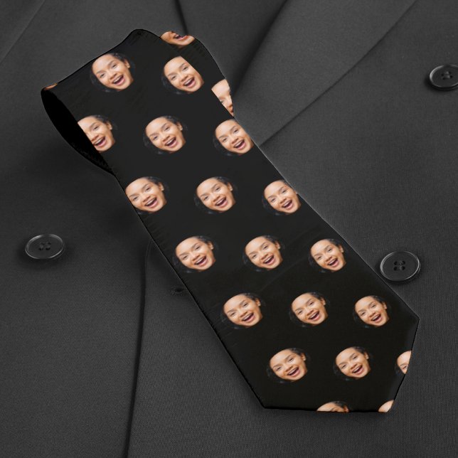 Fun Full Face Nah Up Selfie Foto Muster Krawatte (Fun Full Face Close Up Selfie Photo Pattern Neck Tie)