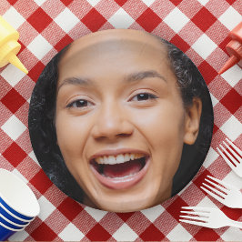 Fun Full Face Nah Up Selfie Foto Pappteller