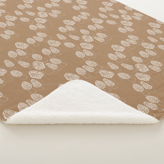 Fun Fungi Morel Mushroom Pattern Gemütlich Sherpadecke (3/4)